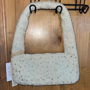 🤍🩵 💍 Pearl & Diamond Wedding Shoulder Bag 🥂🍾
